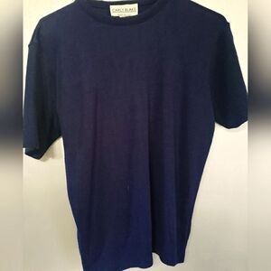 WOMANS SHORT SLEEVE DEEP NAVY BLUE CARLY BLAKE SWEATER. SIZE X- LARGE